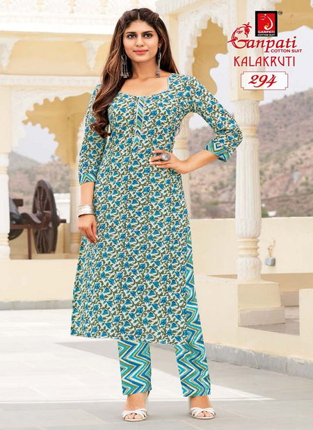 Kalakruti Vol 1 By Ganpati Cotton Printed Straight Kurti Wholesale Price In Surat
